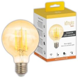 Konyks KON3770024338270 Bombilla conectada G80 estilo Antalya E27, Wifi + Bluetooth, 7W, Blanco orientable, Compatible Alexa Google Home Precio: 29.49999965. SKU: B1ATPSMRXR