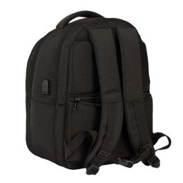 Mochila para Portátil y Tablet con Salida USB Safta Business Negro (31 x 45 x 23 cm)