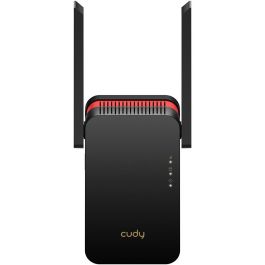 Cudy RE3000 Repetidor WiFi 6 Mesh AX3000 Dual Band Gigabit Ethernet Negro/Rojo