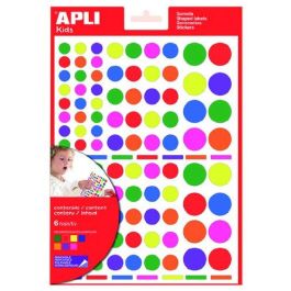 Apli Gomets autoadhesivos círculo multicolor, 624 unidades surtidas para niños, blister de 6 hojas Precio: 3.50000002. SKU: B13DNC8LJ2