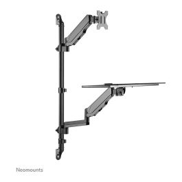 Neomounts WL90-325BL1 Soporte de Pared Móvil para Monitor 17-32", 9 kg, Resorte de Gas, Rotación 360°, Inclinación, Negro - Soporte de Trabajo de Pie/Sentado
