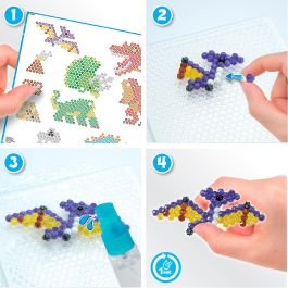 La tierra de los dinosaurios - Aquabeads - perlas que se adhieren con agua