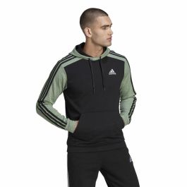 Sudadera con Capucha Hombre Adidas Essentials Mélange French Terry Negro