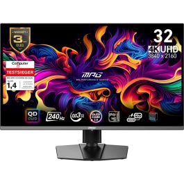 MSI MPG 321URXDE QD-OLED Monitor 80 cm (31.5") 4K UltraHD 240Hz 1ms USB-C Adaptive-Sync Negro