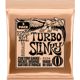 Ernieball Juego de Cuerdas Eléctrica Slinky Turbo 9.5-46 Tripack (3) Precio: 19.49999942. SKU: B1JJVF3H8B