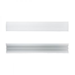 Perfíl/Luminaria Aluminio 10 X Tira LED - Difusor Opal x 1M
