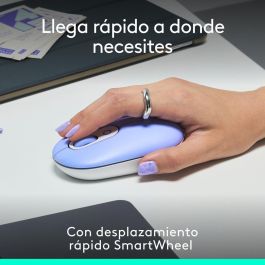 Logitech Ratón Inalámbrico Pop Mouse Lila - Alta Precisión, Personalizable, Multidispositivo