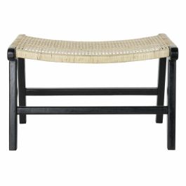 Descalzadora Boho DKD Home Decor Negro Natural 47 x 40 x 65 cm