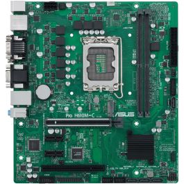 ASUS H610M-C-CSM Placa Base Intel LGA1700 DDR5 DP-HDMI-DVI-VGA mATX para PC Profesional 24/7