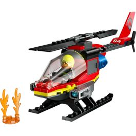 Lego Juego de Construcción Helicóptero de Rescate de Bomberos City, para niños de 5+ años