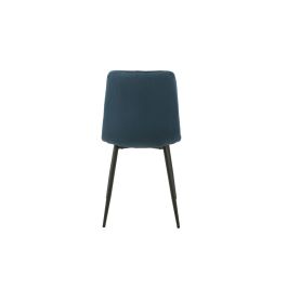 Silla Romimex Azul Terciopelo Metal 45 x 89 x 55 cm