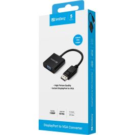 Sandberg Adaptador DisplayPort a VGA para Conexión de Monitor y Vídeo Digital