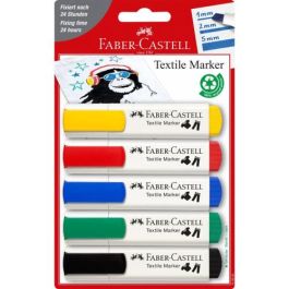 Blíster con 5 Marcadores Textiles Colores Básicos Faber Castell 159520 Precio: 11.79000042. SKU: B1CDAGTPCV