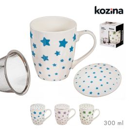 Taza infusión estrellas con filtro y tapa, colores surtidos, 300 ml Precio: 5.89999993. SKU: B15XTZFVWC