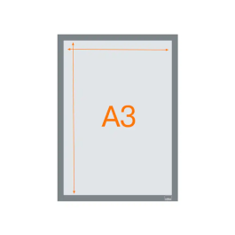 Nobo Marco Porta Anuncios Magnético Autoadhesivo DIN A3 Color Plata Pack 2 Unidades