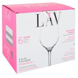 Set de 6 copas para vino y agua 395 cc FAME - Lav (4 Cajas) Set de 6 copas para vino y agua 395 cc FAME - Lav (4 Cajas)