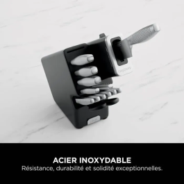 Ninja Juego de Cuchillos StaySharp de 14 Piezas - Acero Inoxidable y Bloque de Madera - K62014EUUK