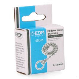 Edm Cadena de bolas cromada para lavabo 45cm Accesorios de Baño