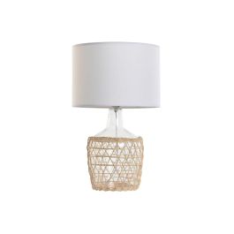 DKD Home Decor Lámpara de Sobremesa Mediterráneo de Cristal y Cuerda, Blanca Transparente, 28x45x28cm, Tipo E27 Precio: 48.50000045. SKU: B1E47C4Q2Z