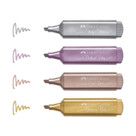 Faber Castell Marcador Textliner 46 Surtido Metálico -4U-