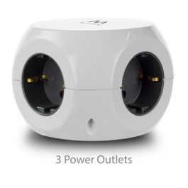 Regleta Enchufes Cubo Ewent EW3939 USB 5V 2A Blanco