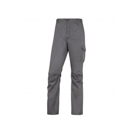 Deltaplus Pantalón de trabajo Stretch Panostyle Gris/Negro Talla S Cintura Elástica 5 Bolsillos 260g/m²