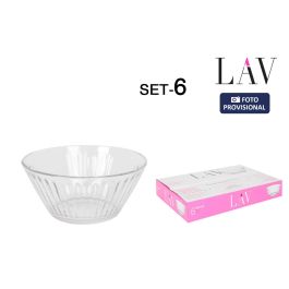 LAV Set de 6 Bols Hestia de 215 cc, 10.5 cm diámetro x 4.8 cm alto (8 Cajas)