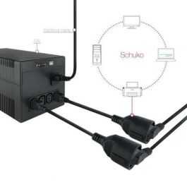 NANOCABLE CABLE ADAPTADOR C14/M a CEE7/H, 16A, 50 CM