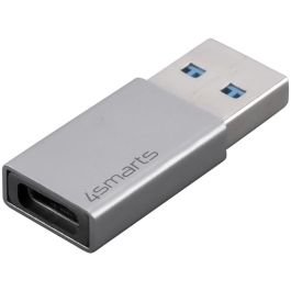 4smarts Adaptador USB-A 3.0 a USB-C 540275 (2 Piezas) Gris, Velocidad 5 Gbit/s, Bidireccional, Plug and Play