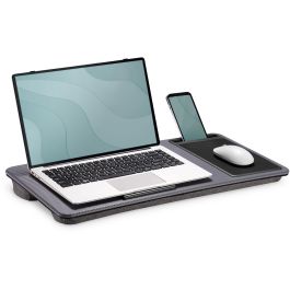 Digitus Escritorio Soporte para Portátil hasta 17'' (43.2cm) con Ranura Móvil y Alfombrilla de Ratón, Algodón/Plástico, Gris
