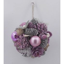 DKD Home Decor Bola de Navidad Decoración Fantasía Colección Dulce con Piñas Rosa Palo 14x14x14 cm Set 6 Unidades Precio: 26.25942. SKU: B1F3S9NLYC