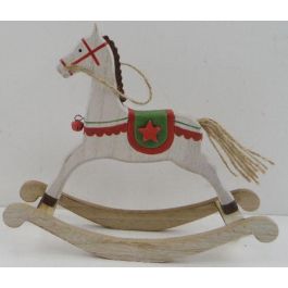 DKD Home Decor Figura Navidad Tradicional Blanco Rojo Madera 28 x 24 x 6.5 cm (4 Unidades) Precio: 35.0295. SKU: B1H834FMCR