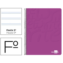 Liderpapel Cuaderno Espiral Folio Tapa Blanda 80 Hojas Pauta 2.5 mm con Margen Color Rosa 60gr Precio: 15.49999957. SKU: B19K2ZFNJ8