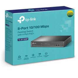 TP-Link TL-SF1008P Switch Fast Ethernet 8 Puertos RJ-45, 4 PoE 10/100 Mbps IEEE 802.3af, No Gestionable, 57W