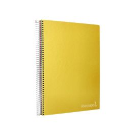 Cuaderno Espiral Liderpapel A4 Micro Jolly Tapa Forrada 140H 75 gr Cuadro 5 mm 5 Bandas4 Taladros Color Amarillo