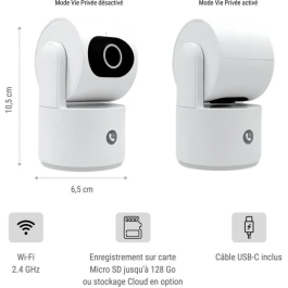 Konyks CAMINI CARE 2 Cámara de Vigilancia Interior Wifi con Sirena y Botón de Videollamada