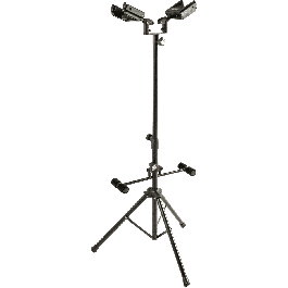 Quiklok Soporte Dual Universal para Guitarra y Bajo con Autobloqueo de Seguridad para Suelo, Altura Ajustable