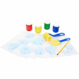 Crayola Taller de Pintura para Niños, 4 Colores (Rojo, Amarillo, Verde, Azul), Incluye 4x59ml Pintura, 15 Hojas, Pinceles, Rodillo y Esponjas