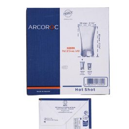 Caja 12 Vasos Altos Vidro Hot Shot Arcoroc 7 cL