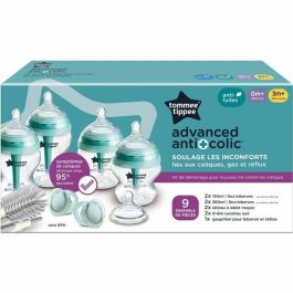 Set de biberones - TOMMEE TIPPEE - Advanced anticólicos - 4x biberones 150 ml / 260 ml - 2x tetinas - Anticólicos - Recién nacido