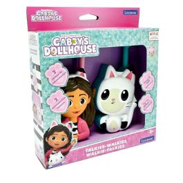 LEXIBOOK Walkie-Talkies La Casa de Muñecas de Gabby Alcance 500m, 2 Canales de Comunicación, Clip para Cinturón