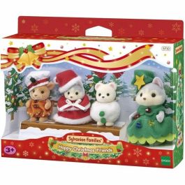 Sylvanian Families SYL1695897447864 Set de Muñecas y Figuras Coleccionables La Caja Navideña con 4 Personajes Articulados