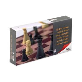 Cayro Juego de ajedrez y damas magnético de 16x16 cm. Ideal para 2 jugadores. Material: Plástico. Recomendado a partir de 7 años