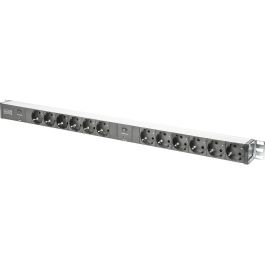Digitus Regleta de aluminio 12 tomas con protección contra sobrecarga, 2m de cable Precio: 63.99000058. SKU: B1FWQQKZTH