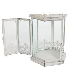 Farola Shabby DKD Home Decor Blanco 16 x 35 x 18 cm Set de 2