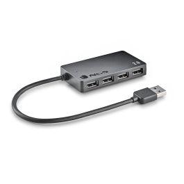 NGS IHUB4 TINY Hub USB 2.0 de 4 Puertos, Compacto y Plug & Play, Negro NGS IHUB4 TINY Hub USB 2.0 de 4 Puertos, Compacto y Plug & Play, Negro
