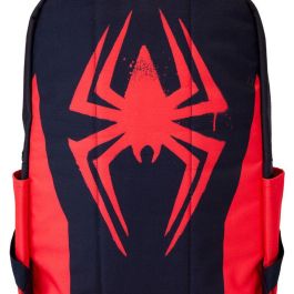 Loungefly Mochila de nylon Miles Morales Spider-Verse Marvel 43cm con tirantes ajustables y bolsillos laterales