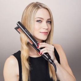 Revlon RVST2175E Alisador de Pelo Salon Straight Cobre y Cerámica, Calentamiento Rápido en 15s, 30 Temperaturas LCD 80-235°C
