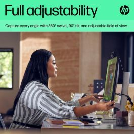 HP Webcam Video FHD 1080P, 30 FPS, Compatible con Windows Hello, Corrección Automática de Luz y Fondo, Micrófonos con Reducción de Ruido - 625
