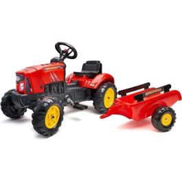 FALK - Tractor de pedal Supercharger rojo con capó de apertura y remolque Precio: 96.8899998. SKU: B15C9RF9HF